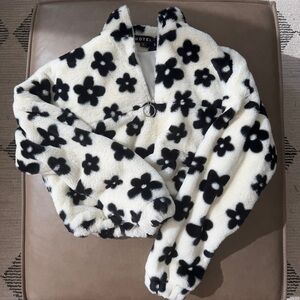 Motel Nero Floral Fleece Zip-Up